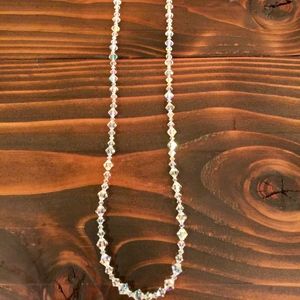 34" necklace.  Pair up with choker necklace!